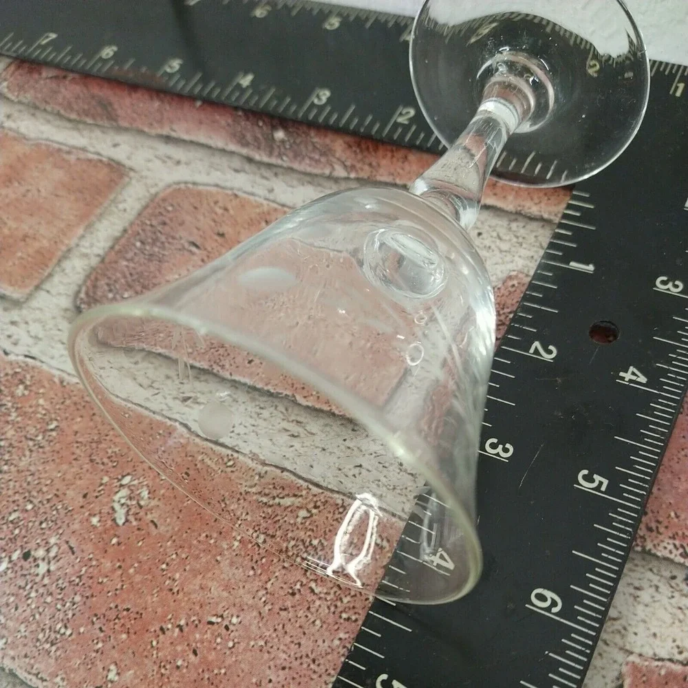 Set of 3 Etched Cordial Glasses Stemmed Clear 4.5in Barware‎ Bundle